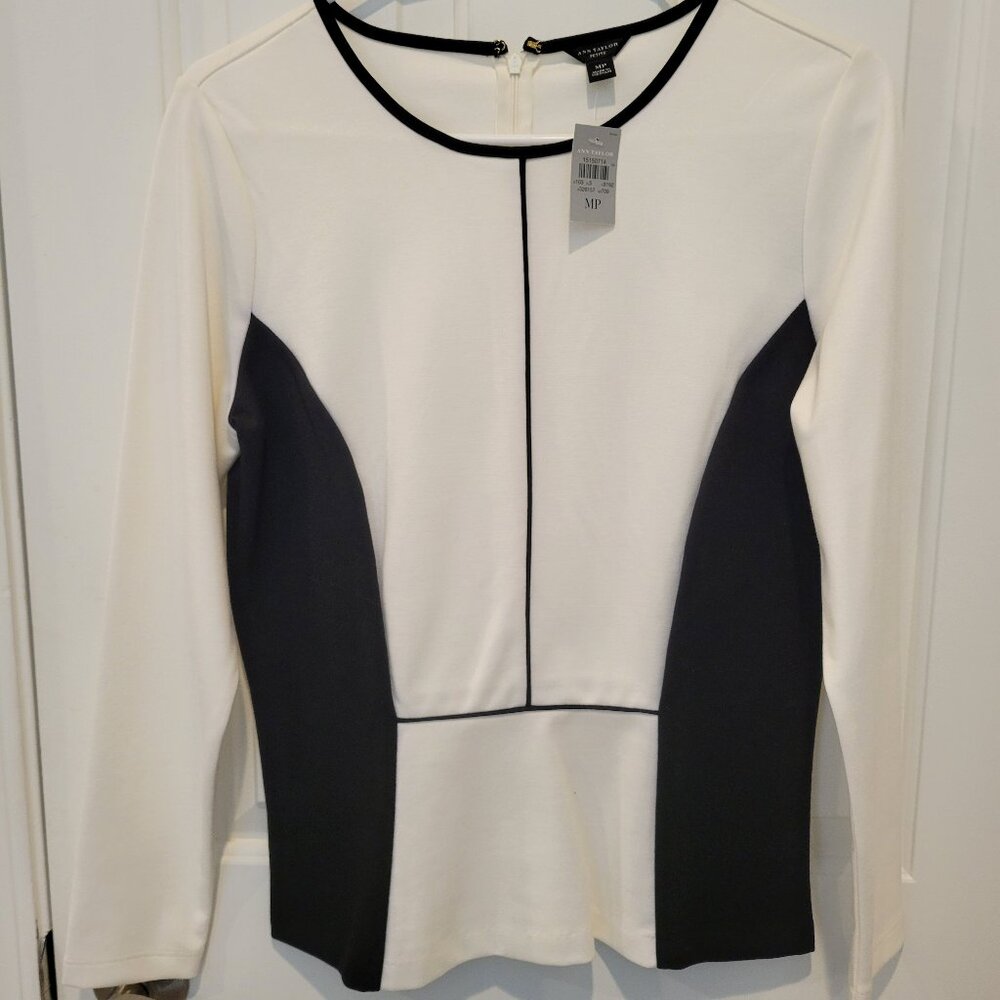 Ann Taylor Color Block Top, size PM New w/ Tags